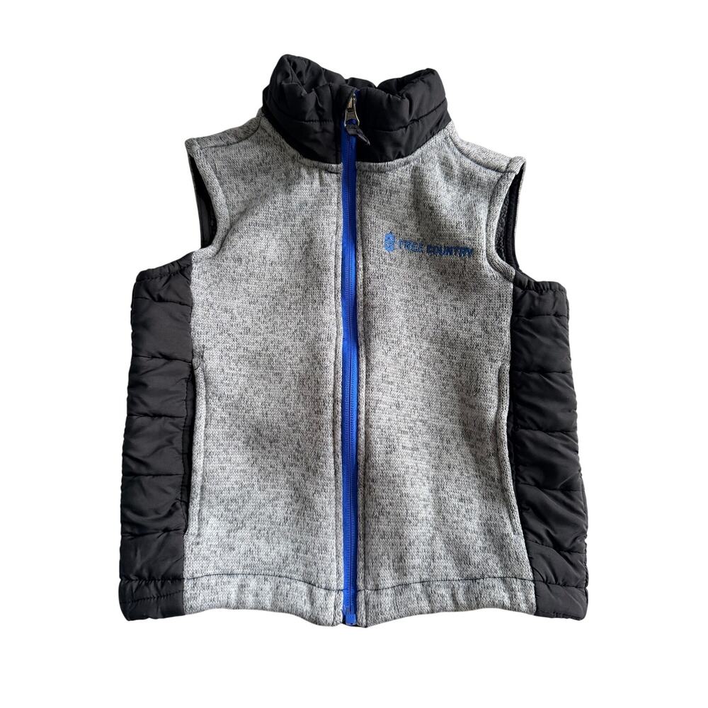 Free Country Boys' Microtech Vest - fleece and down XS 4/5